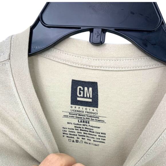 Chevrolet Corvette Crewneck Tan Short Sleeve T-Shirt Size Large - Picture 3 of 6